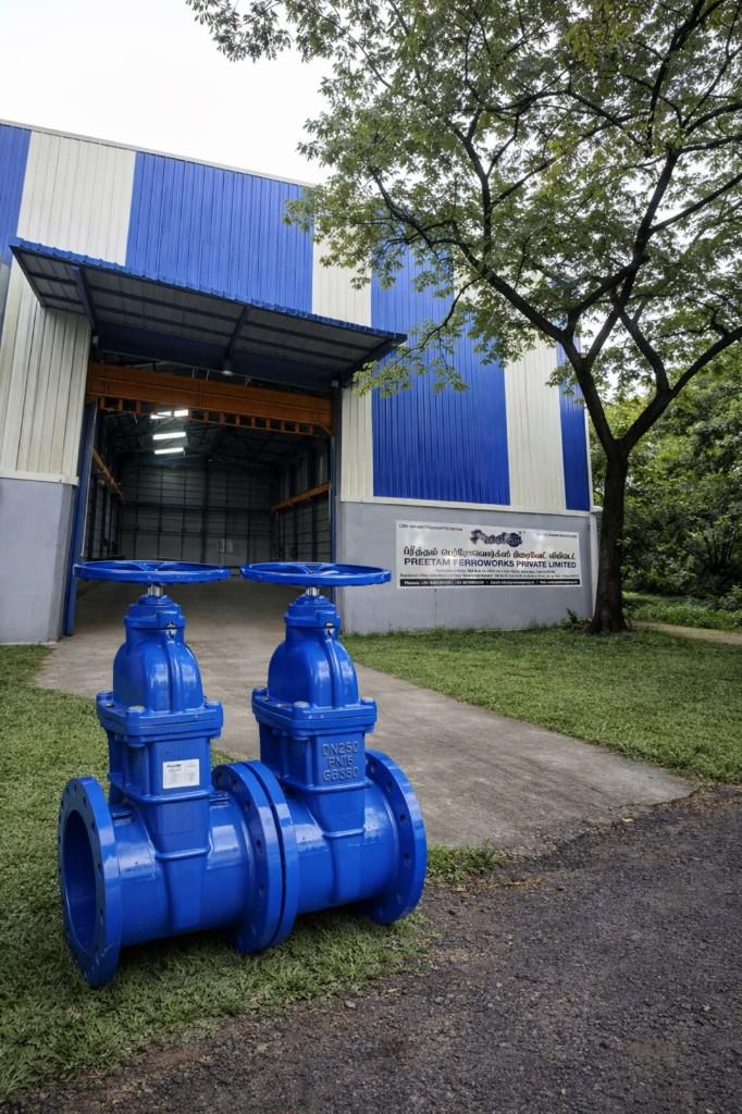 PREETAM Ferroworks facility with ductile iron gate valves at the plant
